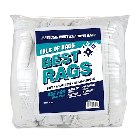 Bar Mop Clean Up Terry Wipers - White50 Lb Bag